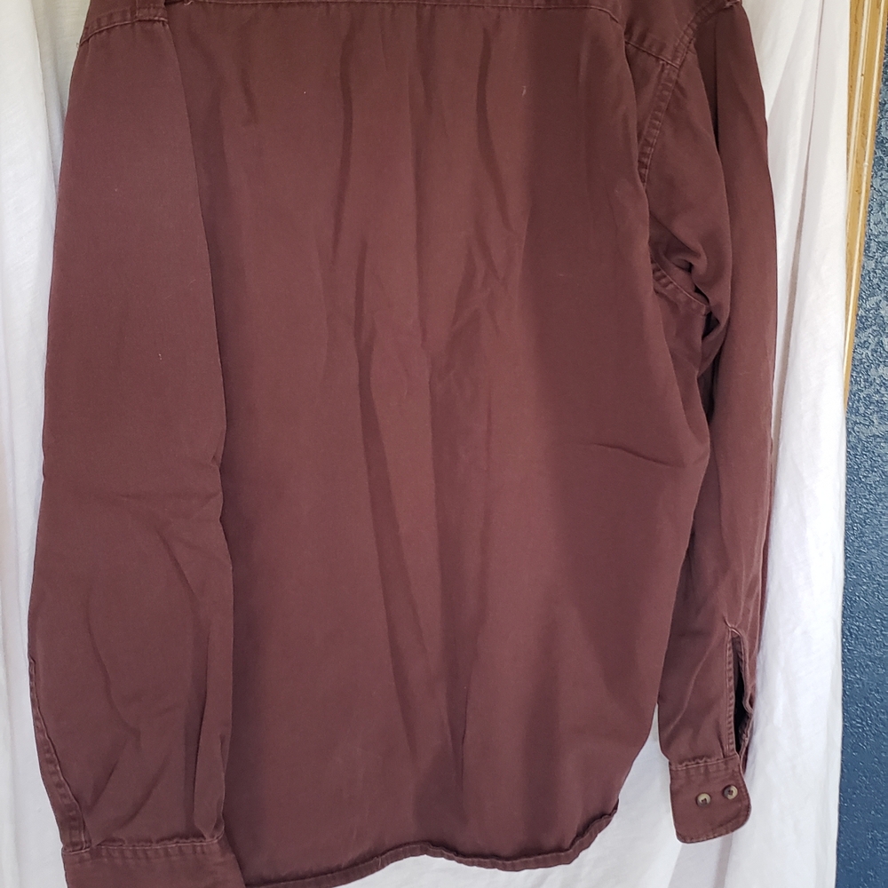 Wrangler Men's Maroon Button-Up Jacket - Picture 2 of 5